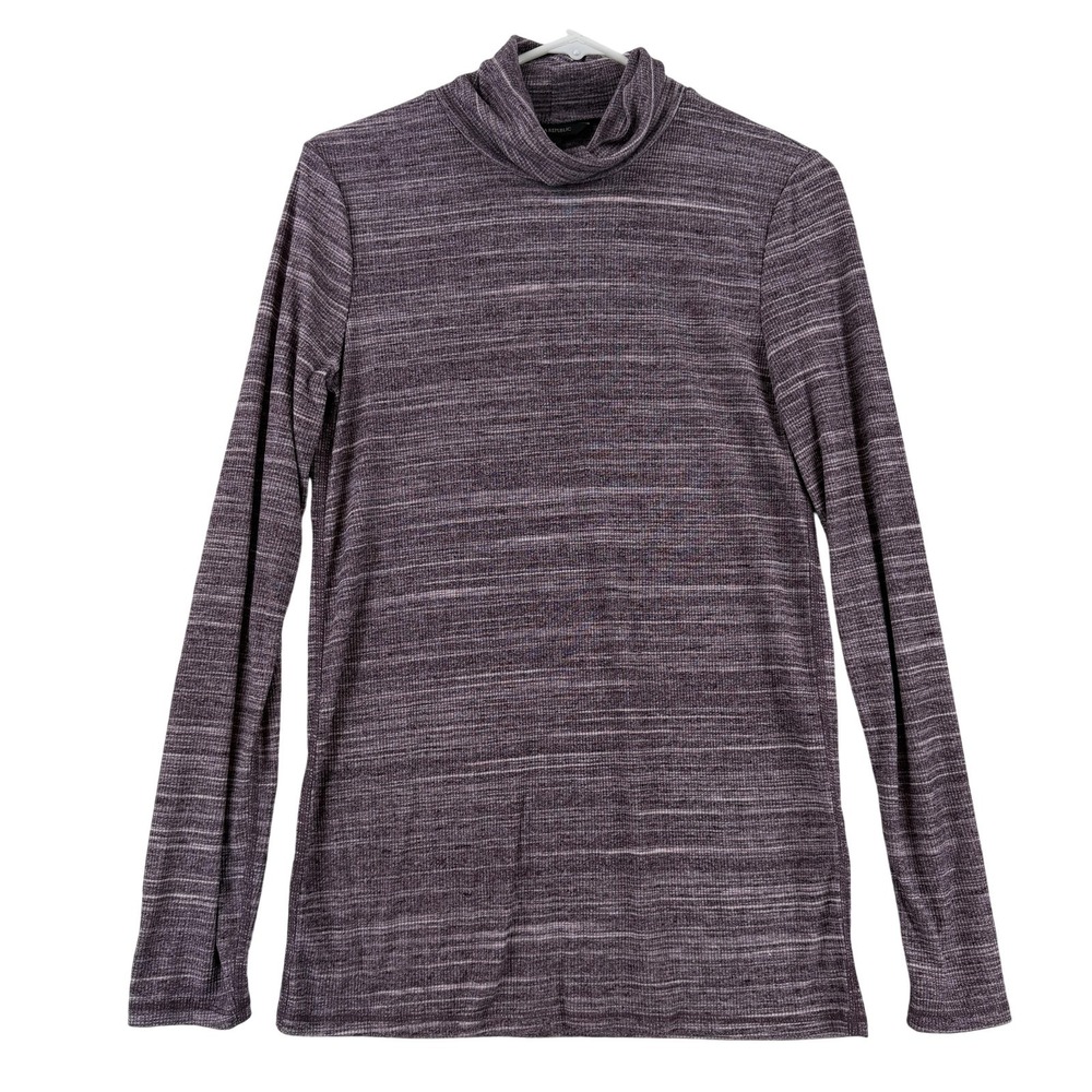 Banana Republic Shirt Womens Medium Purple Turtle Neck Long Sleeve Knit Top NWT